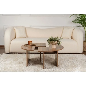 Hanah Home masa cafea rotunda living D90x41 cm, PAL 18mm, design minimalist, nuc - Verificat A · Re-Bloom - Img 5