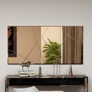 Hanah Home oglinda perete 60x120x2.2 cm, rama MDF 100%, acoperire ecologica Flotal-E, bronz - Verificat A · Re-Bloom - Img 3