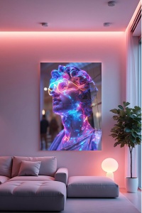 Hhlneon tablou decorativ pe sticla securizata 70x100 cm, multicolor - Verificat A · Re-Bloom - Img 2