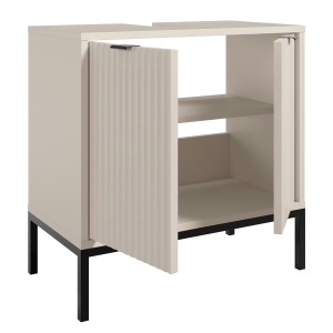 Juvara dulap pentru chiuveta 60x60x32 cm, 2 usi, 1 raft, fata MDF ambutisata, PAL, casmir - Verificat A · Re-Bloom - Img 4