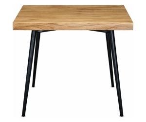 Kiwari Daro masuta de cafea MDF/metal, 120x60x45 cm, blat MDF finisaj stejar natural, cadru metal negru, design industrial, stejar/negru - Verificat A · Re-Bloom - Img 3