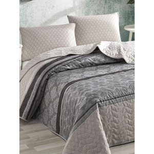 L'essentiel Maison set cuvertura pat single, 65% bumbac/35% poliester, 160x220 cm + fata de perna 50x70 cm, 270g/m², 120 fire, gri - Verificat A · Re-Bloom - Img 2
