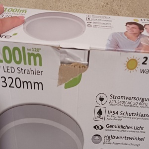 Lumare plafoniera LED 30W rotunda 320mm, 2100 lm, IP54, lumina alba calda, montaj tavan, plastic, alb - Verificat A · Re-Bloom - Img 5