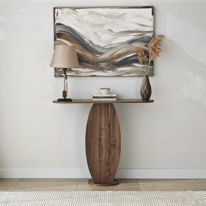 Masa tip consola Re-Bloom, PAL, maro inchis, 100 x 30 x 81 cm, Resigilat, Grad A - Img 2