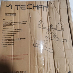 Mini bicicleta exercitii recuperare Techfit, calculator antrenament, pliabila, negru, Resigilat, Grad A - Img 2