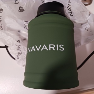 Navaris sticla de apa otel inoxidabil perete simplu, 1.3L, 22.5x10 cm, 235g, verde - Verificat A · Re-Bloom - Img 6