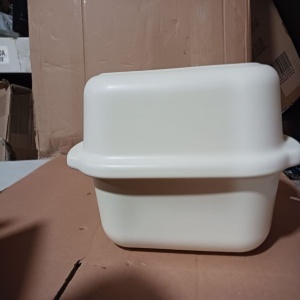 Navaris tava copt paine ceramica cu capac, 23x14x12.7cm, rezistenta 240°C, fara PTFE/PFOA/PFAS, compatibila masina spalat vase, crem - Verificat A · Re-Bloom - Img 5