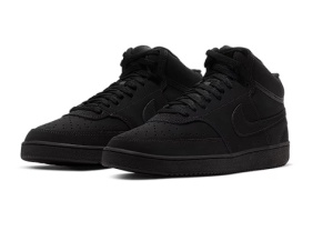 Nike, Pantofi sport mid-high Court Vision, Negru, 43, Resigilat, Grad A