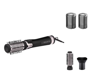 Perie rotativa Rowenta Brush Activ'Dry & Style CF9550F0, 1000 W, 3 accesorii, 3 trepte de temperatura/viteza, duza pre-uscare, invelis ceramic, generator dublu de ioni, jet de aer rece, inel pentru agatare, negru, Resigilat, Grad A - Img 3