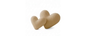Perna decorativa in forma de inima, poliester/silicon, 42x45 cm, bej - Verificat A · Re-Bloom