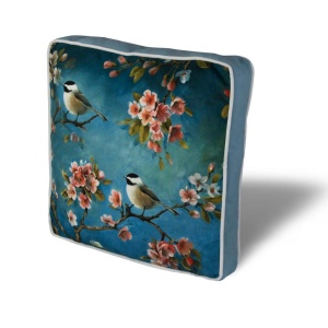 Pernuta pentru scaun, 50% bumbac/50% poliester, 42x42 cm, umplutura silicon, fermoar ascuns, multicolor - Verificat A · Re-Bloom - Img 1