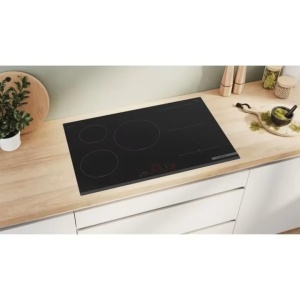 Plita incorporabila BOSCH PVW831HC1E, Inductie, 7400 W, 5 Zone de gatit, Control Touch, Booster, Blocare de siguranta pentru copii, Timer, 80 cm, Negru, Resigilat, Grad A - Img 3