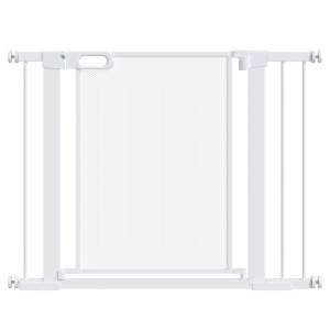 Poarta de siguranta, reglabila, otel/ABS, alb, 76 x 75-103 cm, Resigilat, Grad A