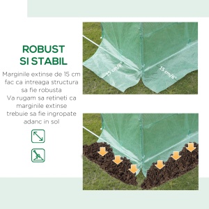 Prelata pentru sera Re-Bloom, PE, 6x3x2 m, 12 ferestre, usa rulanta 2x1.6 m, margini incluse, verde - Verificat A · Re-Bloom - Img 6