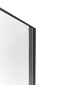 Produs Resigilat Cabina de dus Re-Bloom Darli, 90x90x185 cm, sticla securizata 6mm, cadru aluminiu, usa reversibila, negru transparent - Verificat A - Img 5
