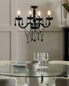 Produs Resigilat Candelabru Re-Bloom Kalang, fier, 50x50x135 cm, 4 lumini E14 max 40W, IP20, cablu 84 cm, negru - Verificat A - Img 2