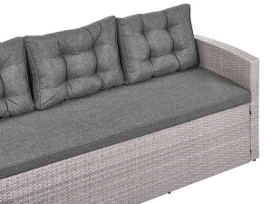 Produs Resigilat Coltar gradina Re-Bloom Viterbo 8 locuri, ratan PE/otel, 234x177x74 cm, perne incluse, UV4, 136 kg/persoana - Verificat A - Img 3