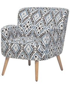 Produs Resigilat Fotoliu cu otoman Re-Bloom Tumba, textil/lemn cauciuc, 74x66x85 cm, model oriental, curea elastica, spuma 20cm, 160 kg, multicolor - Verificat A - Img 6