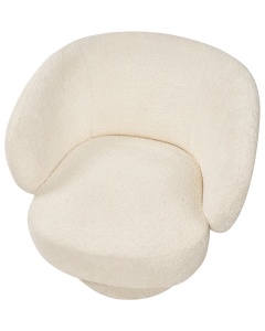 Produs Resigilat Fotoliu pivotant Re-Bloom Lieksa, textil/placaj/cauciuc, 44x64x77 cm, spuma, 180 kg, perna inclusa, alb - Verificat A - Img 2