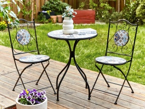 Produs Resigilat Masa bistro Re-Bloom Civita, fier/ceramica, 60x60x75 cm, 2 persoane, multicolor - Verificat A - Img 2