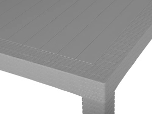 Produs Resigilat Masa de gradina Re-Bloom Fossano, plastic, 140x80x76 cm, 6 persoane, 100 kg, gri deschis - Verificat A - Img 5