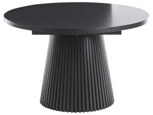Produs Resigilat Masa extensibila Re-Bloom Moore, MDF/furnir frasin, ovala 120-160x120x76 cm, 6 persoane, 100 kg, negru - Verificat A - Img 6