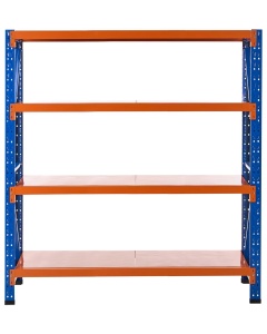 Produs Resigilat Rafturi de garaj Re-Bloom Fiuggi, otel, 200x60x200 cm, 800 kg, albastru/portocaliu - Verificat A - Img 3