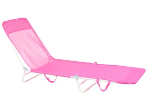 Produs Resigilat Sezlong extensibil Re-Bloom Kastoria, plasa/PVC/otel, 52x185x20-80 cm, 120 kg, fuchsia - Verificat A