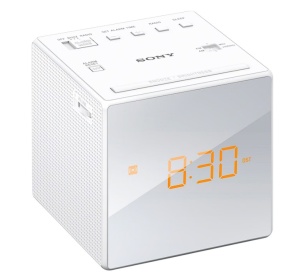 Radio cu ceas Sony ICFC1W, Alb, Resigilat, Grad A