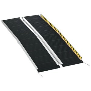 Rampa pliabila pentru persoanele in scaun rulant Re-Bloom, aliaj de aluminiu, negru, 152 x 73,6 x 5,1 cm, Resigilat, Grad A