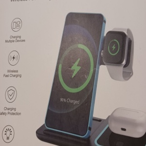 ReadeREST statie de incarcare wireless 3 in 1, telefon, casti si smartwatch, compatibil iPhone, Android, AirPods, Apple Watch, Samsung, Huawei, Xiaomi, alb - Verificat A · Re-Bloom - Img 6