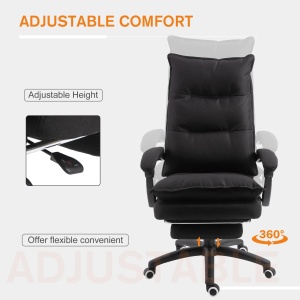 Scaun birou ergonomic cu masaj, 6 puncte, inaltime reglabila, textil in, Negru - Verificat A · Re-Bloom - Img 5