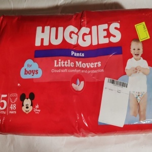 Scutece chilotel Huggies Little Movers 5, Boy, 12-17 kg, 48 buc, Resigilat, Grad A - Img 2