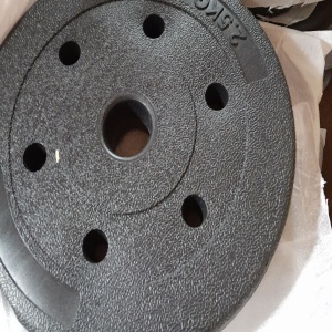 Set 2 gantere reglabile, Athletos®, 30 kg, convertibile in haltera cu bara conectoare, discuri ciment, multiple combinatii, Rosu/Negru, Resigilat, Grad A - Img 5
