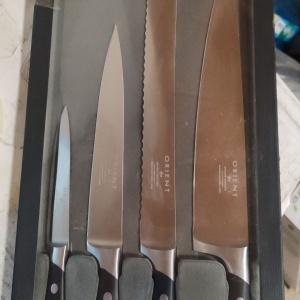 Set cutite de bucatarie, 4 piese, din otel inoxidabil german X50 Ultra +, negru, Resigilat, Grad A - Img 5