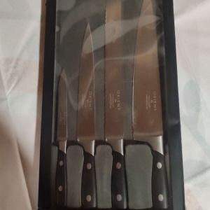 Set cutite de bucatarie, 4 piese, din otel inoxidabil german X50 Ultra +, negru, Resigilat, Grad A - Img 5