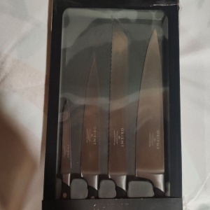 Set cutite de bucatarie, 4 piese, din otel inoxidabil german X50 Ultra +, negru, Resigilat, Grad A - Img 5