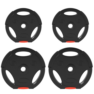 Set Gantere 25 kg (2×10 kg + 5 kg) cu discuri de nisip, negru, Resigilat, Grad A