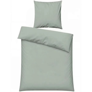 Set husa pilota + fata de perna, bumbac, 135x200 cm + 80x80 cm, verde salvie - Verificat A · Re-Bloom