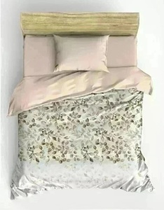 Set husa pilota + fata de perna, bumbac ranforce 100%, 135x200 cm + 80x80 cm, imprimeu pigmentat, nasturi/plic, multicolor - Verificat A · Re-Bloom - Img 4