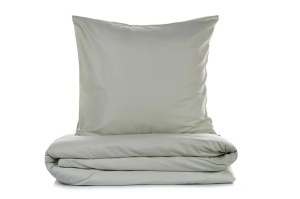 Set husa pilota + fata de perna, bumbac ranforce 100%, 155x220 cm + 80x80 cm, verde salvie - Verificat A · Re-Bloom - Img 1
