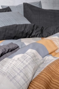 Set husa pilota + fata de perna, bumbac ranforce 100%, 155x220 cm + 80x80 cm, multicolor - Verificat A · Re-Bloom - Img 2