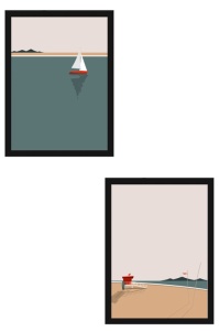 Set tablou decorativ Re-Bloom, 2 piese, MDF/lemn masiv, multicolor, 50 x 70 cm - Img 2