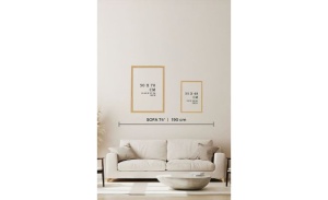 Set tablou decorativ Re-Bloom, 3 piese, lemn masiv/MDF, bej/alb/maro, 50 x 70 cm - Img 2