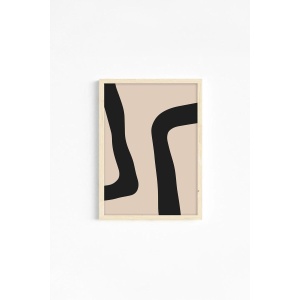 Set tablou decorativ Re-Bloom, 3 piese, MDF/lemn masiv, bej/negru, 50 x 70 cm - Img 3