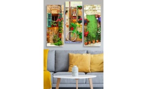Set tablou decorativ Re-Bloom, 3 piese, MDF, multicolor, 70 x 50 cm - Img 3