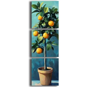 Set tablou decorativ Re-Bloom, 3 piese, model lamai, panza/lemn, multicolor, 45 x 45 cm