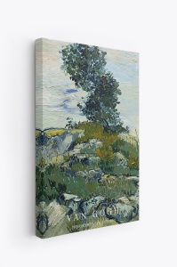 Set tablou decorativ Re-Bloom, 3 piese, model peisaj, lemn/panza, multicolor, 40 x 60 x 3 cm - Img 3