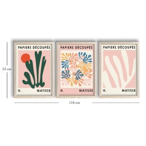 Set tablouri decorative Re-Bloom, 3 piese, MDF/lemn masiv, multicolor, - Img 2