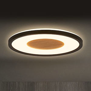 Sufit plafoniera LED rotunda diametru 30 cm, plastic PP mat, clasa E, 230V, IP20, neagra - Verificat A · Re-Bloom - Img 2